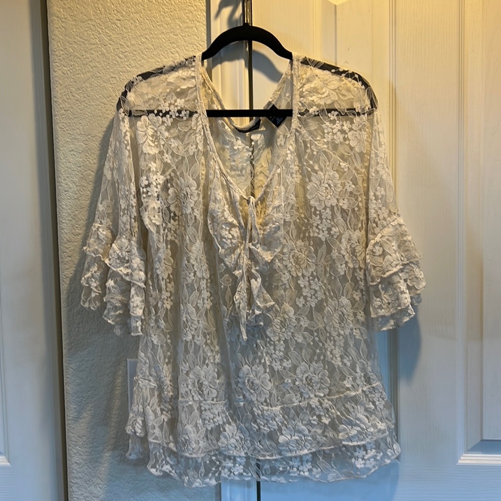 New York & Company Lace Top